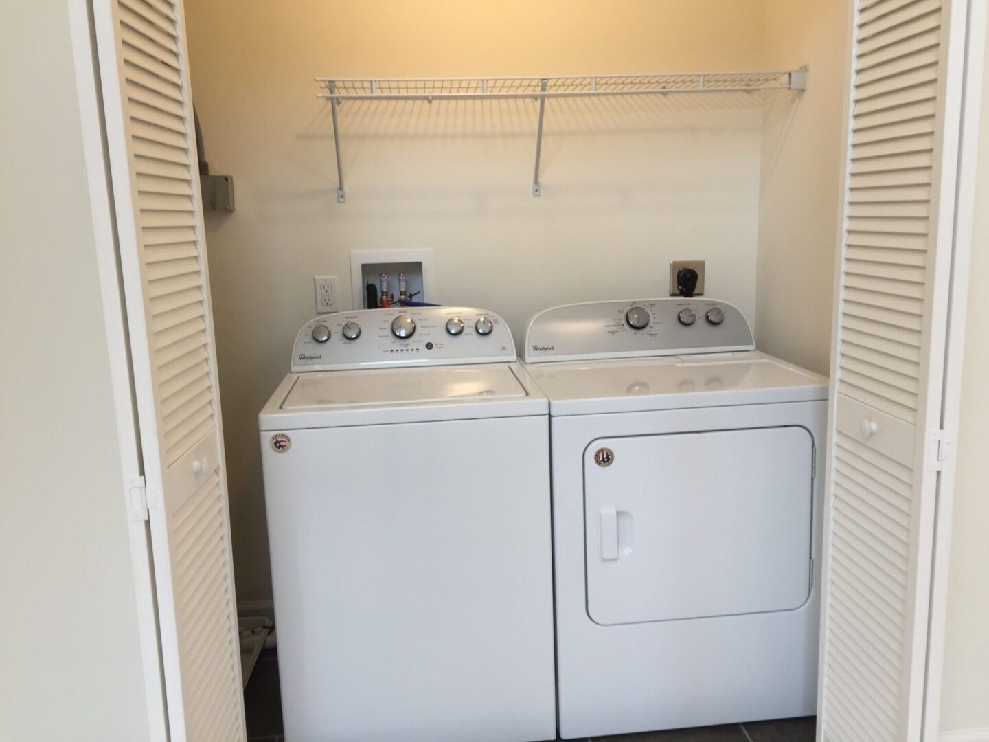 Laundry area with washing machines